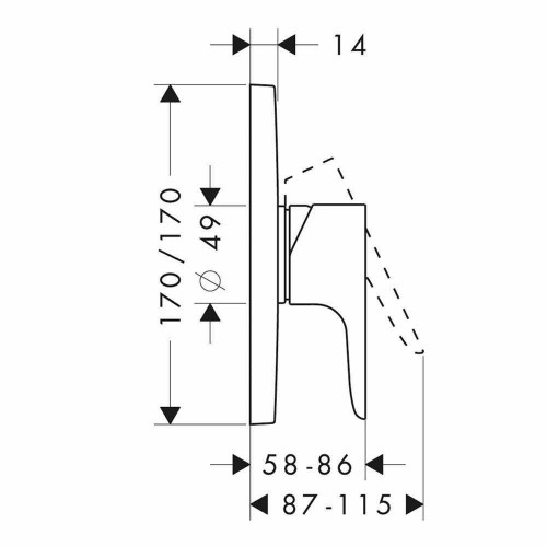Hansgrohe 34625000 + 01800180